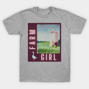 Farm Girl & Silo v4 T-Shirt